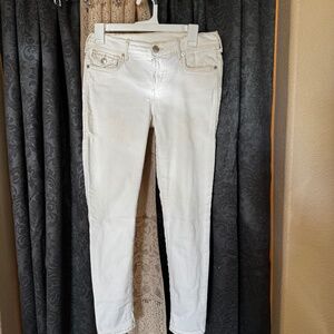 True Religion white skinny jeans